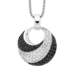 pendant, adorn jewels by penelope gilbert, black, white, silver, jewellery, jeweller