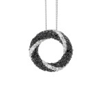 black, white, cubic zirconia, pendant, adorn jewels by penelope gilbert, design, jeweller, jewellery