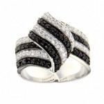 ring, silver, sterling, adorn jewels by penelope gilbert, black, white, design