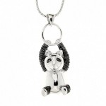Panda, Jewellery, Adorn Jewels by Penelope Gilbert, cubic zirconia, black, silver