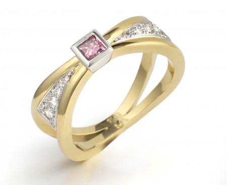 pink diamond ring Adorn Jewels Adelaide jewellery jewelry handmade