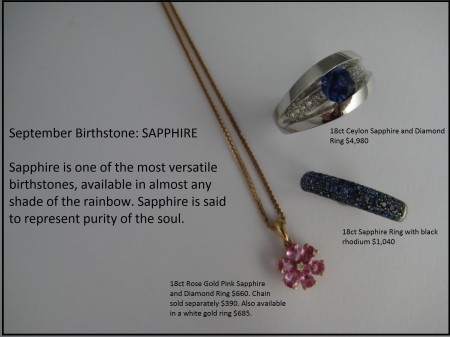 September, Sapphires, birthstone, pink sapphire, 
