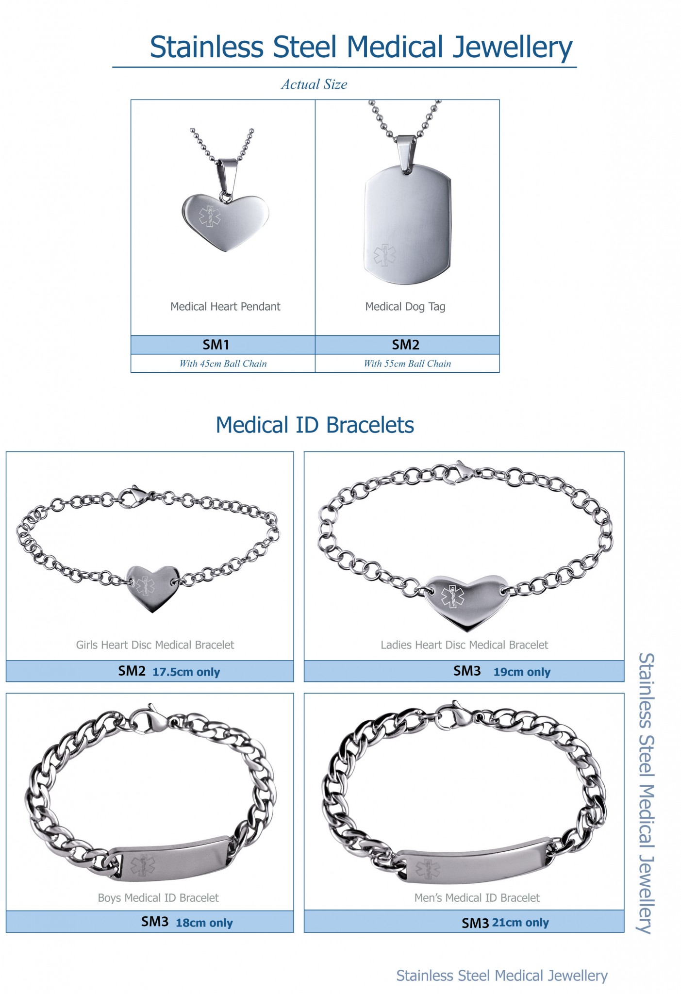 Shop Stainless Steel Medical Alert Bracelets | My Custom ID™
